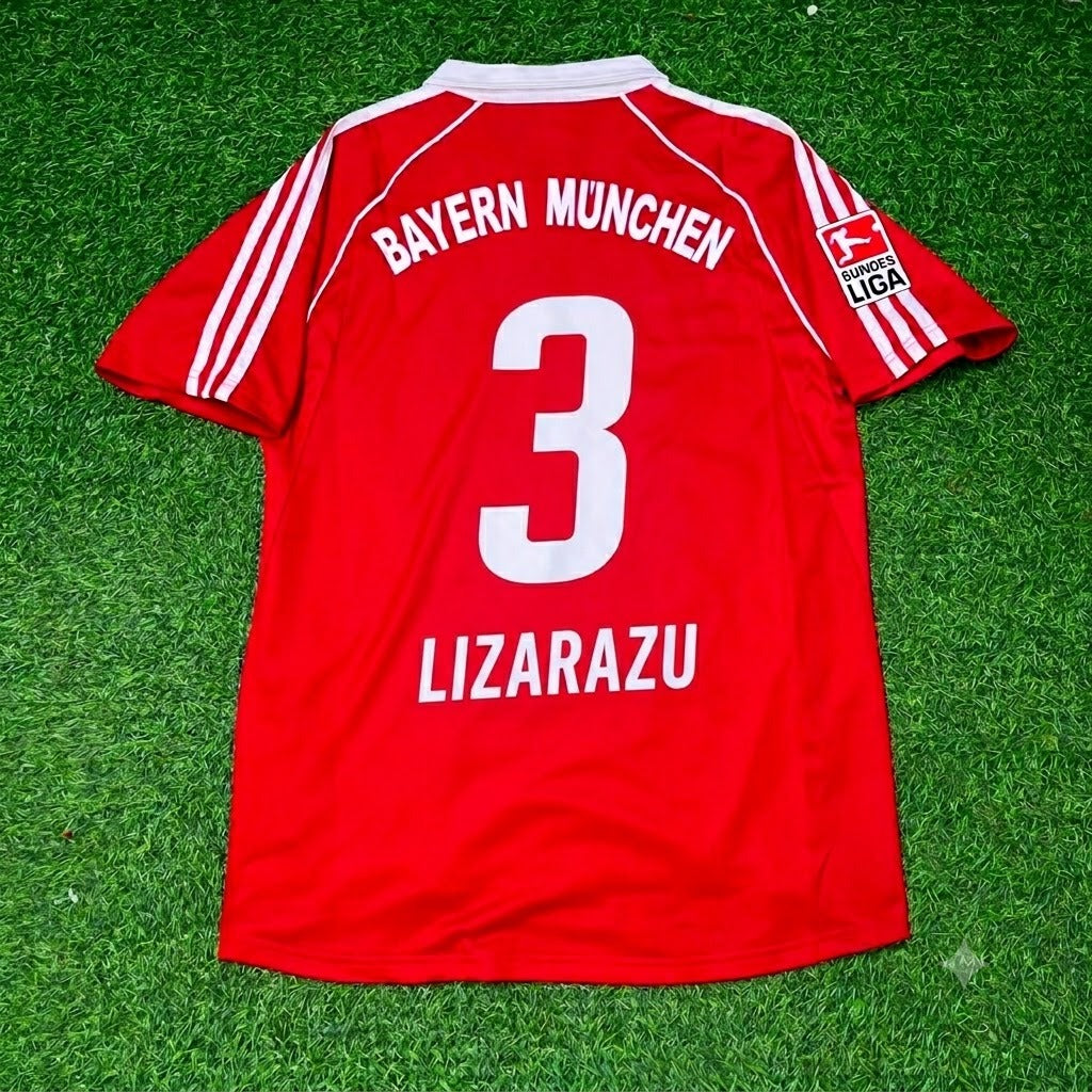Bixente Lizarazu Bayern Munich 2005 06 Bundesliga Red Home Retro Football Jersey Kit