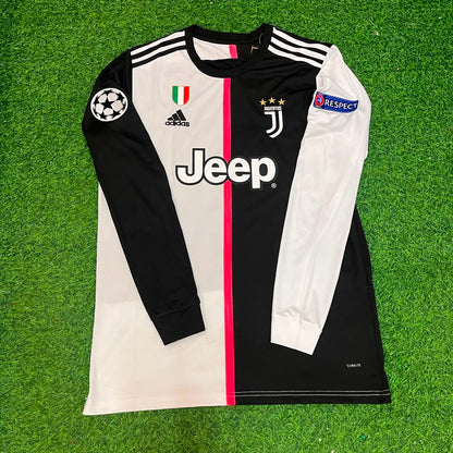 Blaise Matuidi 14- Juventus Long Sleeve 2019 2020 Retro White Black Football Jersey