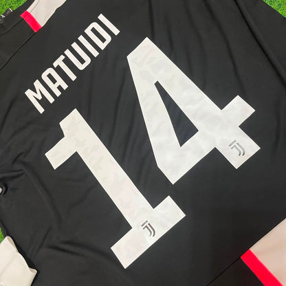 Blaise Matuidi 14- Juventus Long Sleeve 2019 2020 Retro White Black Football Jersey