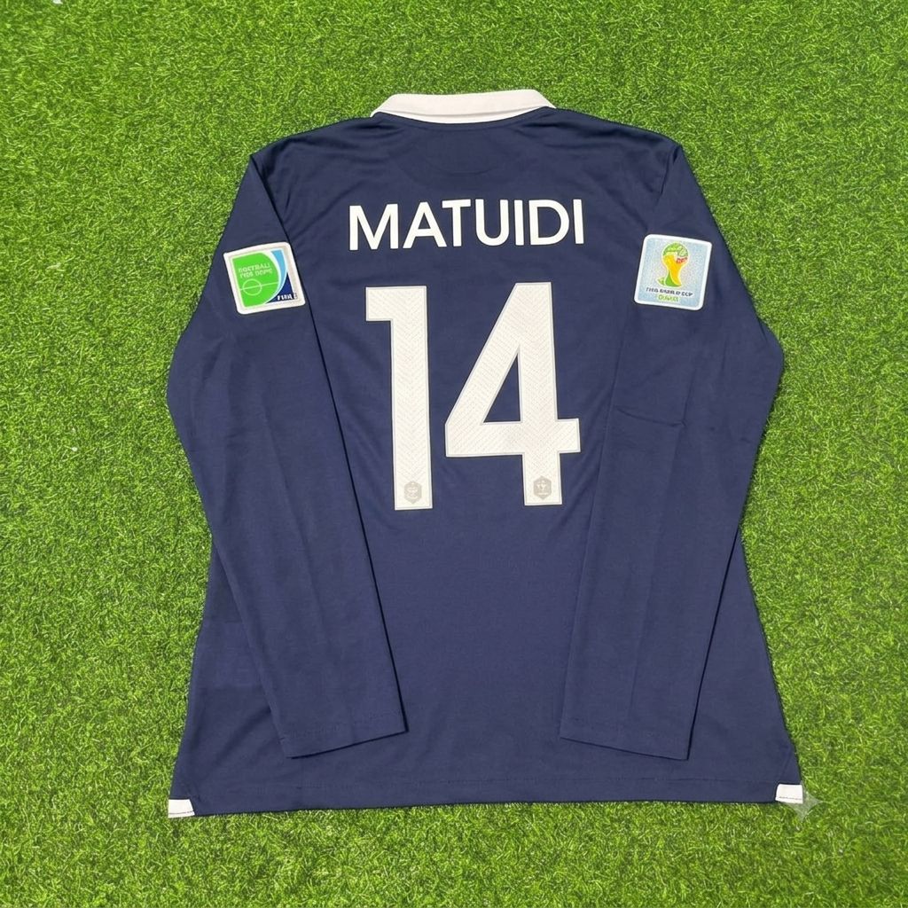 France World Cup 2014 Blaise Matuidi #14 Long Sleeve Football Jersey