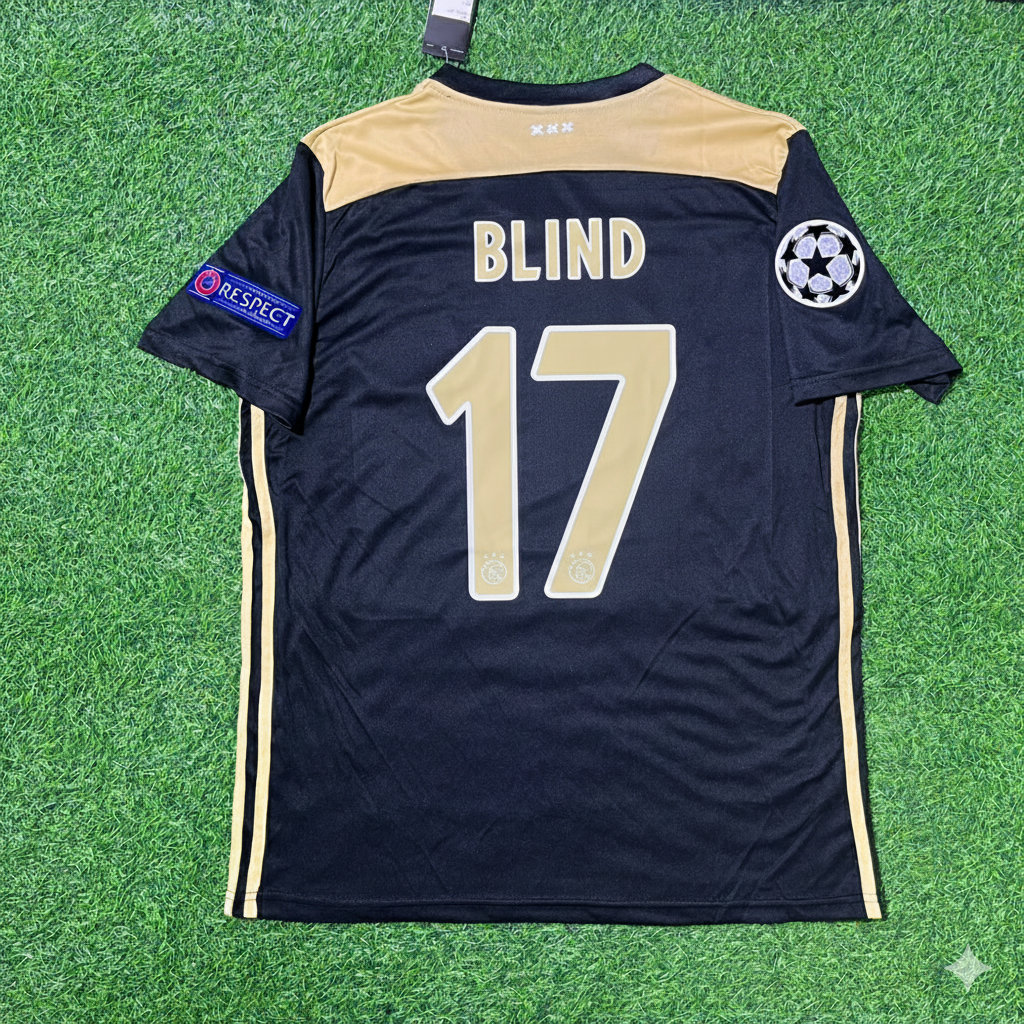 Daley Blind Ajax 2018 2019 Champions League Black Retro Football Jersey Kit