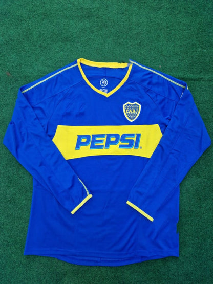 Boca Juniors 2003 2004 Retro Long Sleeve Football Jersey