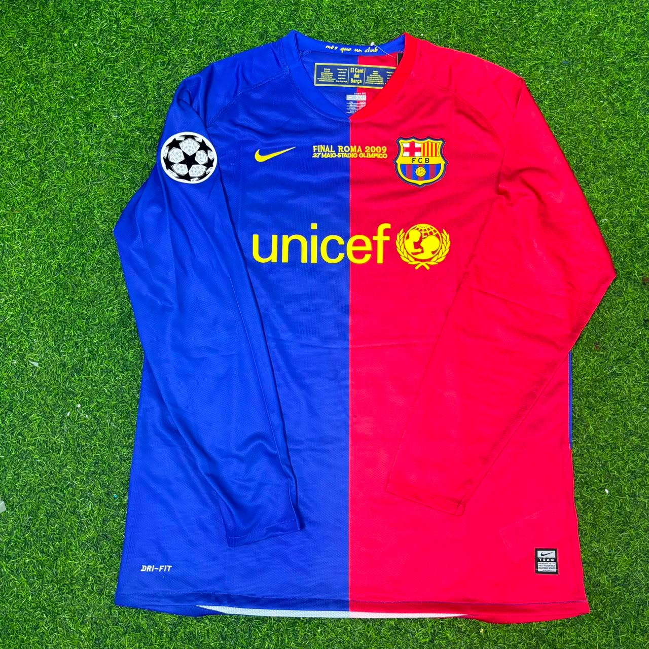 Bojan Krkić Barcelona 2009 Champions League Final Long Sleeve Retro Football Jersey Kit