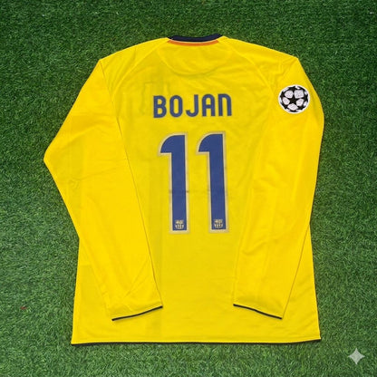 Bojan Krkic FC Barcelona 08/09 Season Yellow Away Retro Football Jersey