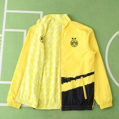 Borussia Dortmund Double Sides Windbreaker - Reversible Jacket Yellow