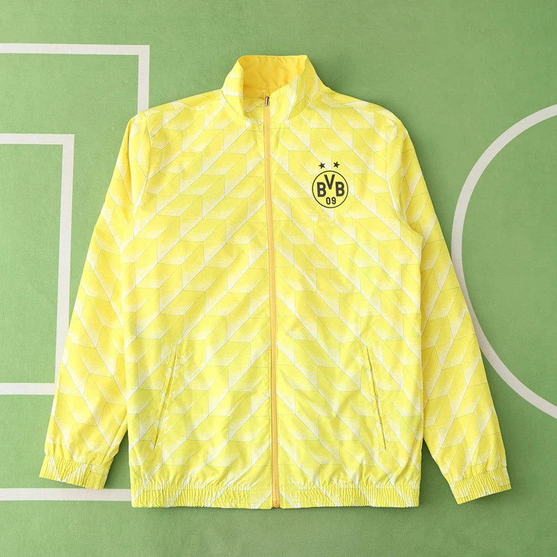 Borussia Dortmund Double Sides Windbreaker - Reversible Jacket Yellow