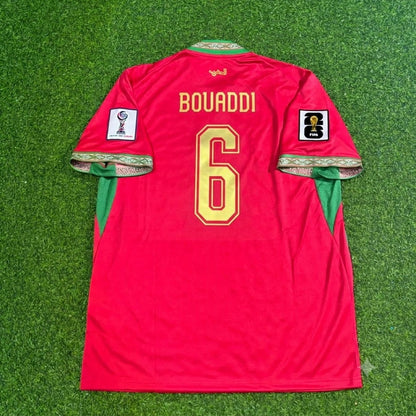 Ayyoub Bouaddi Morocco 2026 World Cup Home Red Football Jersey