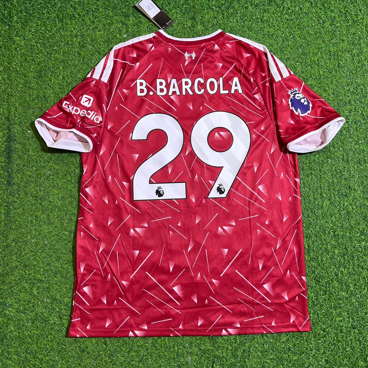 Bradley Barcola #29 Liverpool 2027 Red Home Football Jersey
