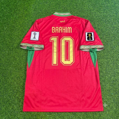 Brahim Diaz Morocco 2026 World Cup Home Red Football Jersey