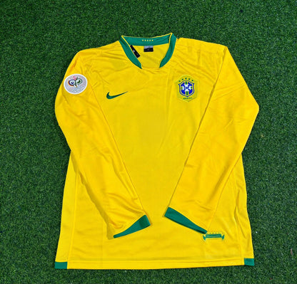 Brazil World Cup 2006 Ze Roberto #11 Long Sleeve Football Jersey