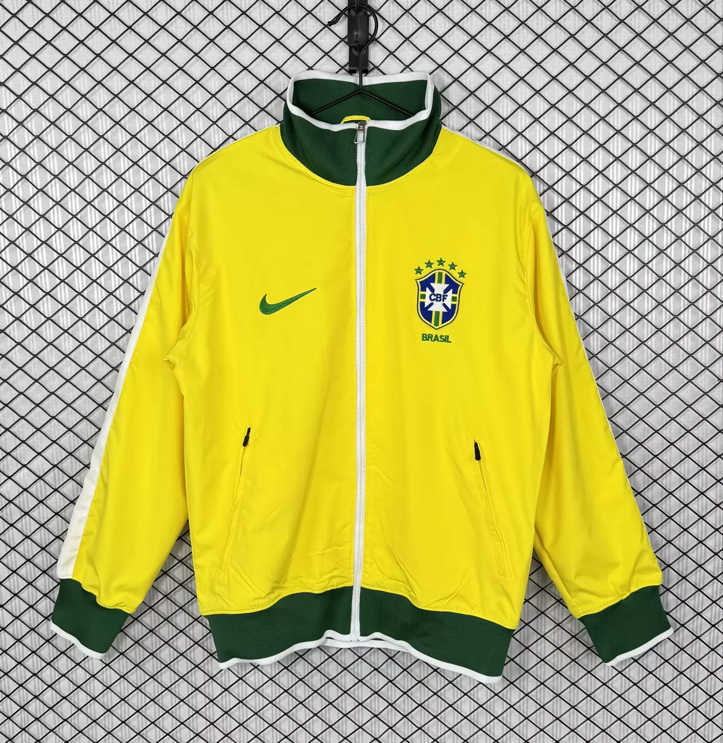 Brazil 2010/2011 Yellow Retro Windbreaker Jacket Jersey