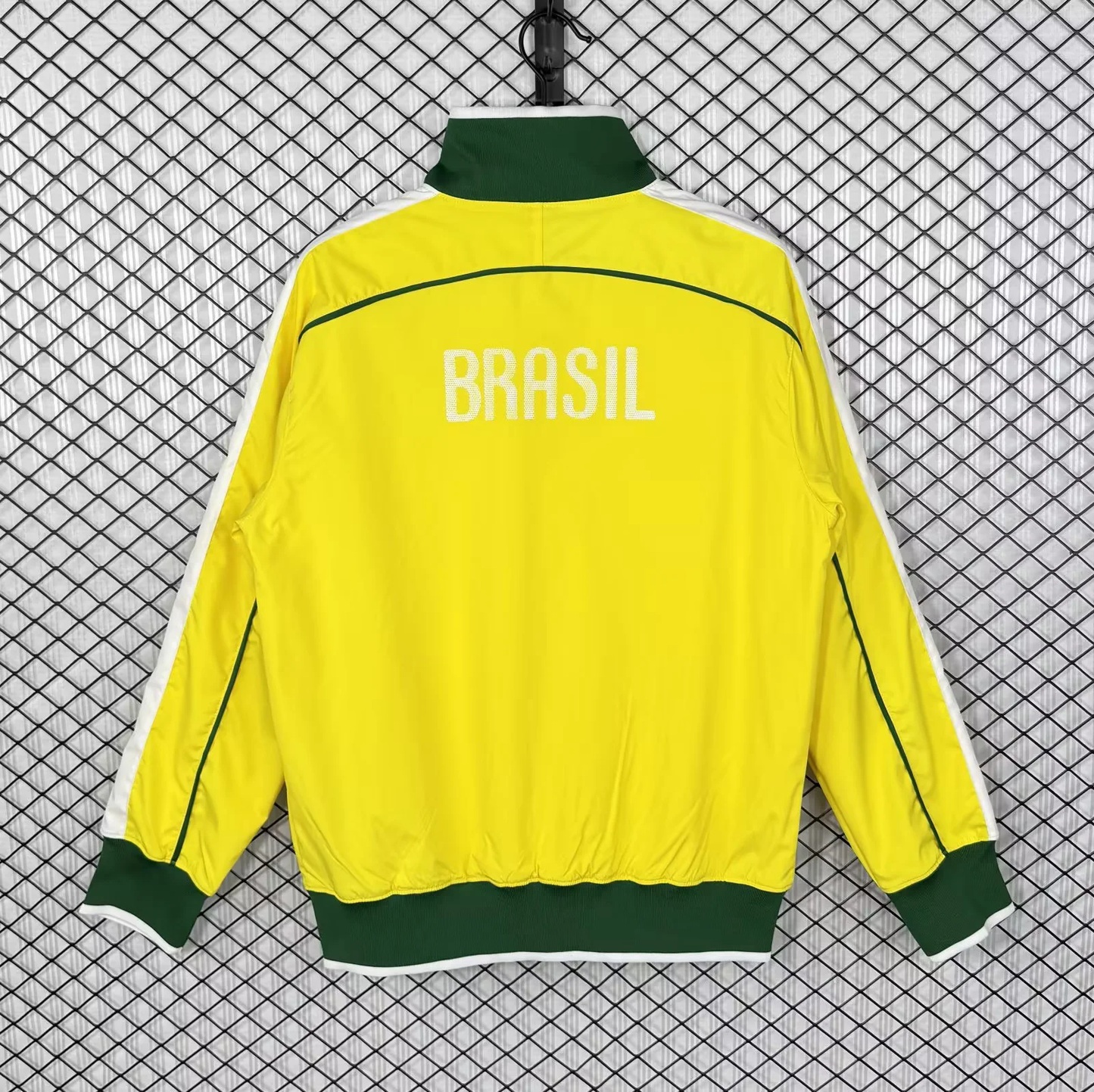 Brazil 2010/2011 Yellow Retro Windbreaker Jacket Jersey