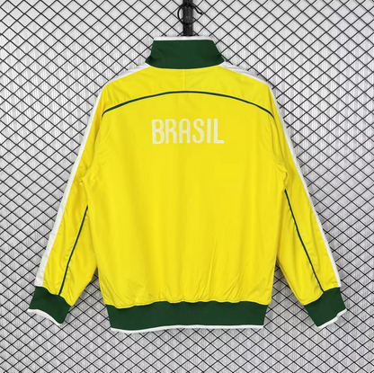 Brazil 2010/2011 Yellow Retro Windbreaker Jacket Jersey