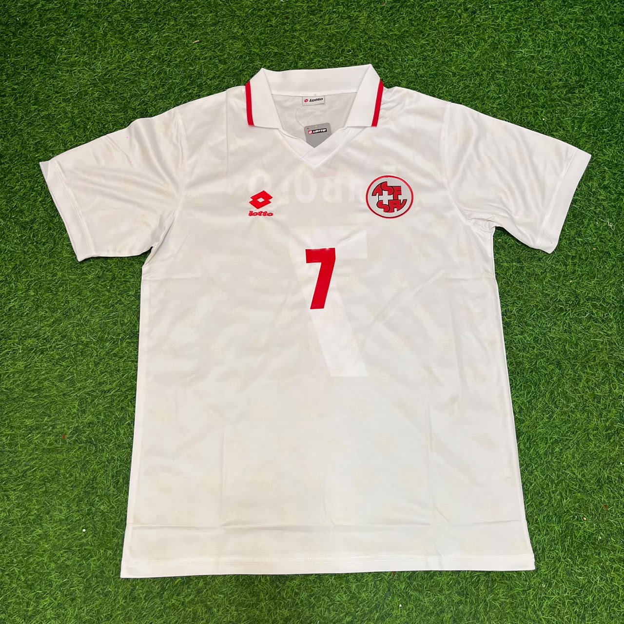 Breel Embolo Switzerland White Retro Football Jersey Kit