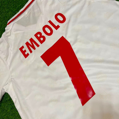 Breel Embolo Switzerland White Retro Football Jersey Kit