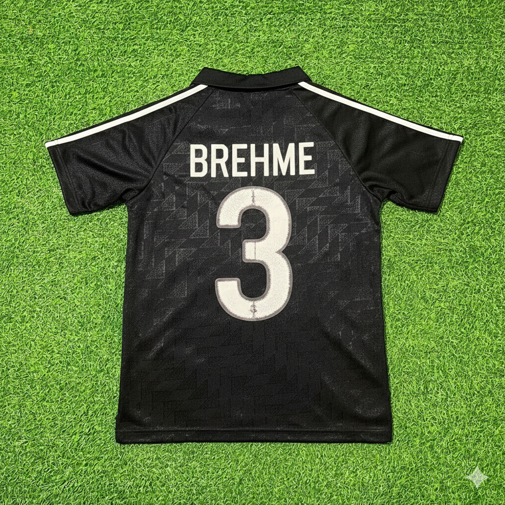 Andreas Brehme Deutschland 1990 WM Schwarzes Retro Fußballtrikot Jersey