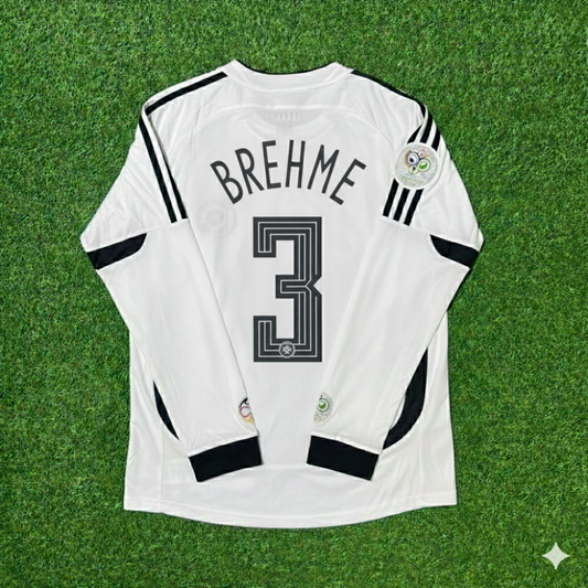 Andreas Brehme Germany World Cup Long Sleeve White Retro Football Jersey Kit
