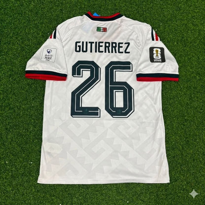 Mexico World Cup 2026 Brian Gutierrez Home White Football Jersey