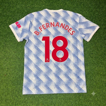 Bruno Fernandes Manchester United 2021-2022 Final Season Away Retro Football Jersey Kit