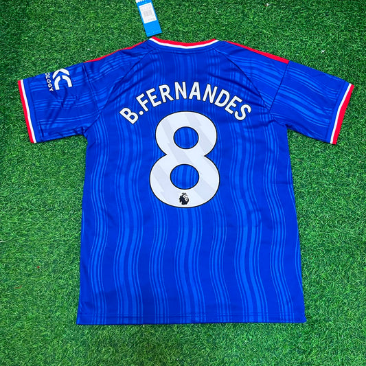 Bruno Fernandes Manchester United Blau 2027 Fußballtrikot