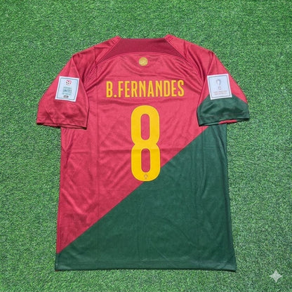 Portugal World Cup 2022 Bruno Fernandes #8 Home Retro Football Jersey