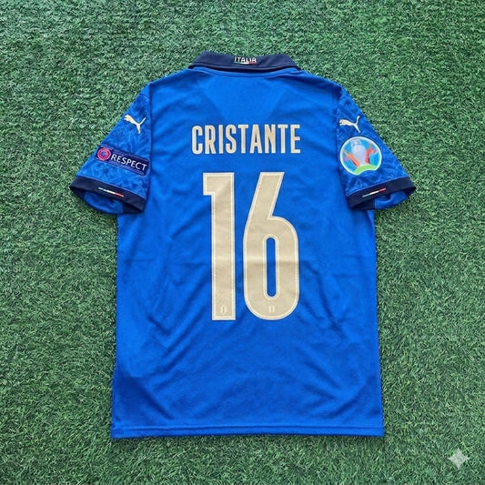 Italy EURO 2020 Bryan Cristante #16 Final Retro Football Jersey