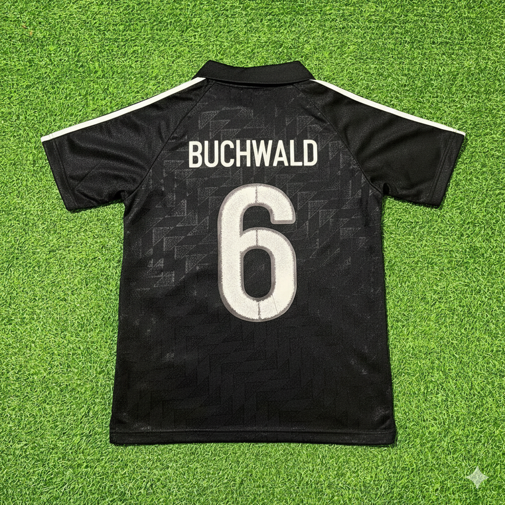 Guido Buchwald Deutschland 1990 WM Schwarzes Retro Fußballtrikot Jersey