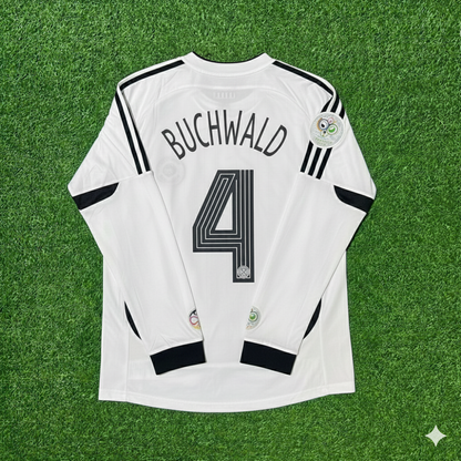 Guido Buchwald Germany World Cup Long Sleeve White Retro Football Jersey Kit