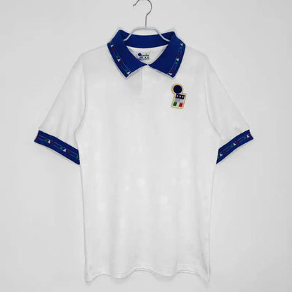 Italy 1994 Away White Retro Football Jersey Football