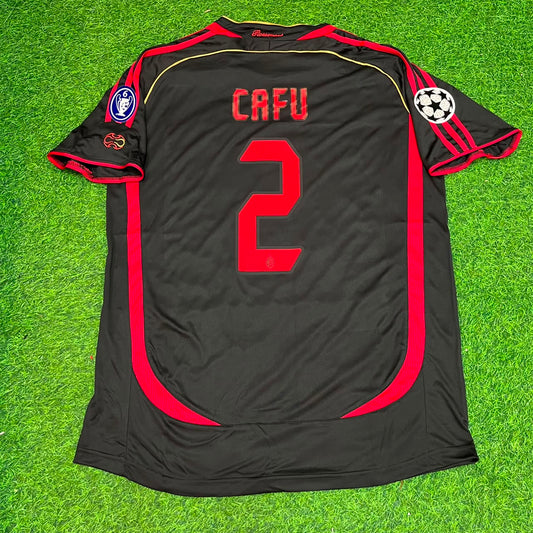 Cafu AC Milan 2006-2007 Black Retro Soccer Football Jersey Kit