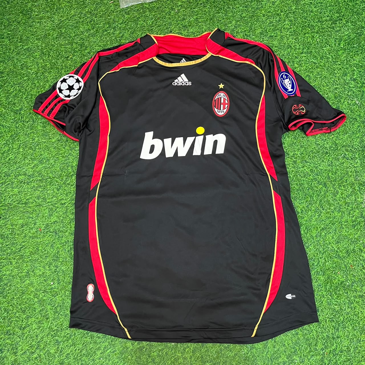 Cafu AC Milan 2006-2007 Black Retro Soccer Football Jersey Kit