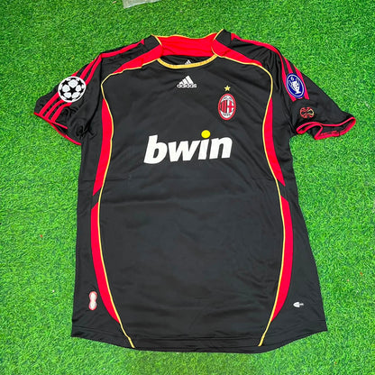 Cafu AC Milan 2006-2007 Black Retro Soccer Football Jersey Kit