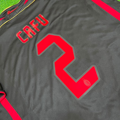 Cafu AC Milan 2006-2007 Black Retro Soccer Football Jersey Kit