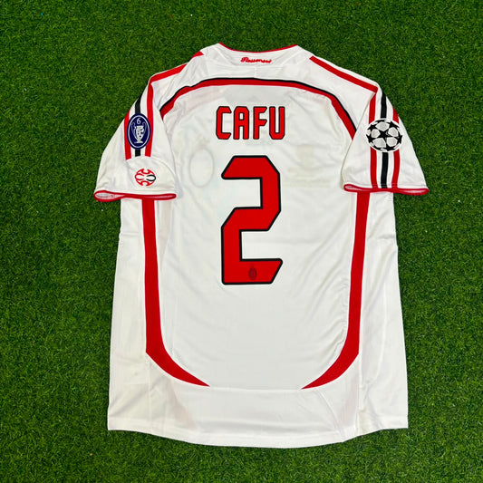 Cafu Milan 2007 CL Final White Retro Football Jersey