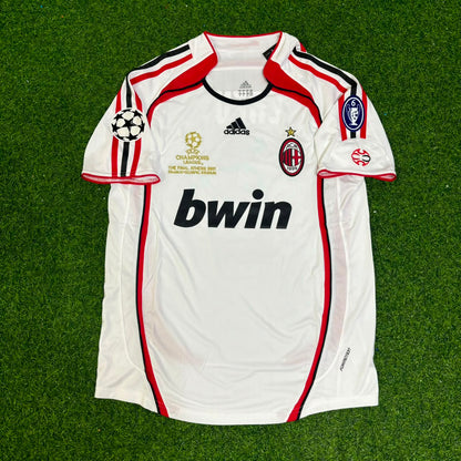 Cafu Milan 2007 CL Final White Retro Football Jersey