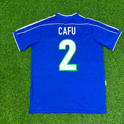 Cafu Brazil 1997 Blue Retro Football Jersey Kit