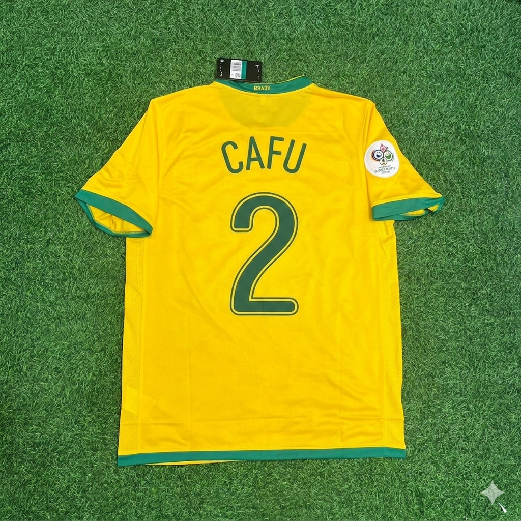 Brazil World Cup 2006 Cafu #2 Football Jersey