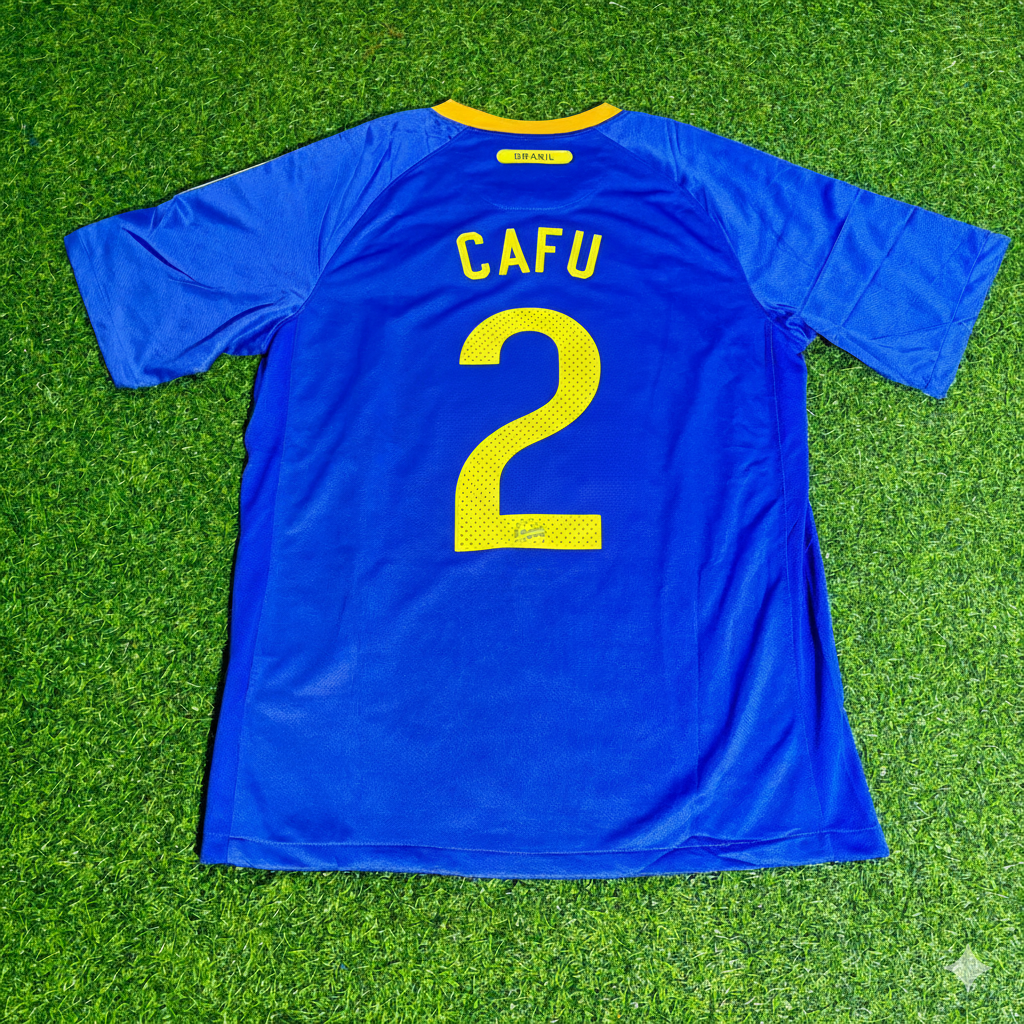 Brazil World Cup 2010 Cafu Retro Blue Football Jersey