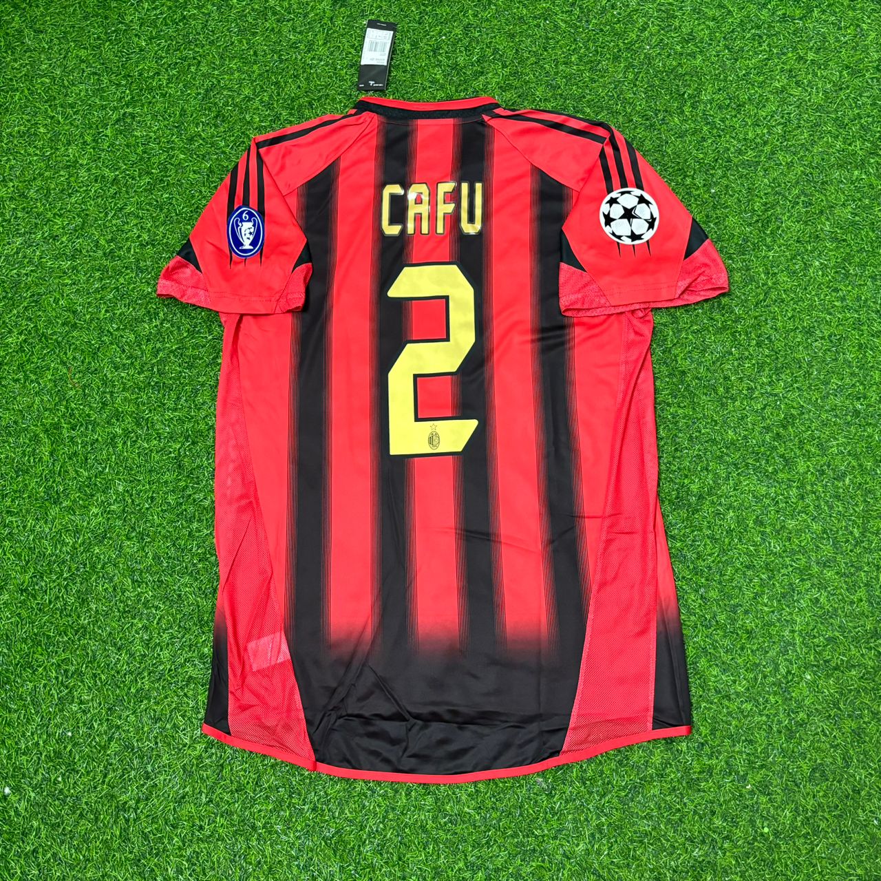 Cafu Milan 2003/2004 Red & Black Home Retro Football Jersey Kit