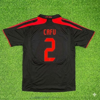 Cafu AC Milan 2007-2008 Black Retro Third Football Jersey Kit