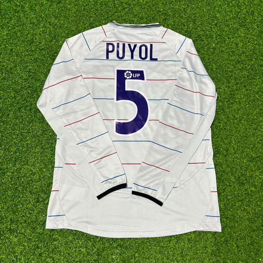 Carles Puyol #5 Barcelona 2003 2004 Away Long Sleeve Retro Football Jersey Collection