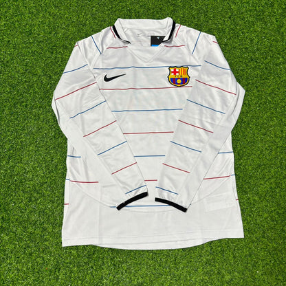 Carles Puyol #5 Barcelona 2003 2004 Away Long Sleeve Retro Football Jersey Collection