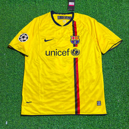 Carles Puyol 2008/09 Barcelona Yellow Retro Football Jersey
