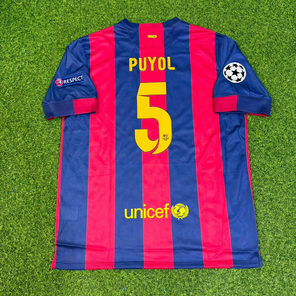 Carles Puyol Barcelona 2015 Final Berlin Champions League Football Jersey