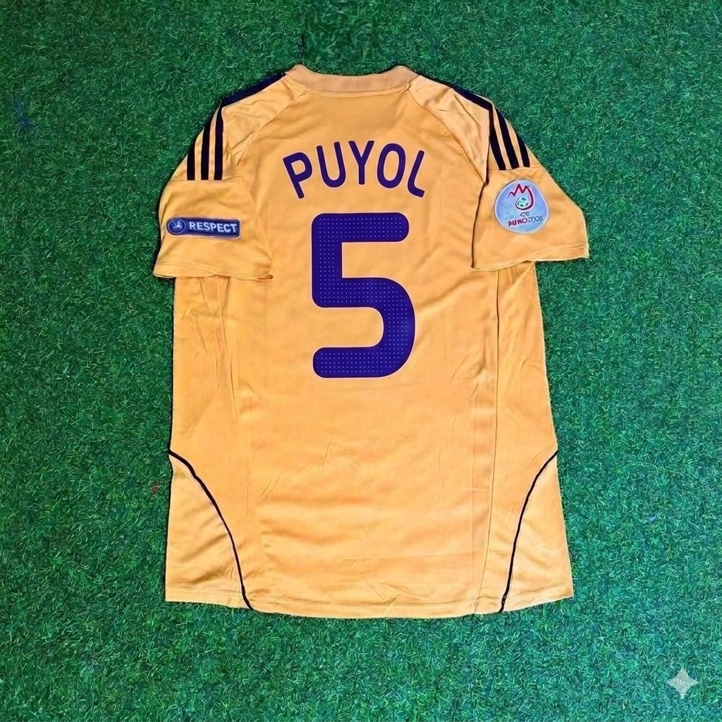 Spain EURO 2008 Carles Puyol 5- Retro Football Jersey