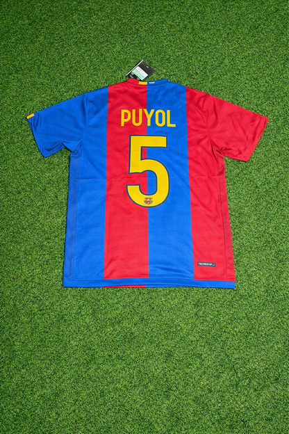 Carles Puyol Barcelona 2006/2007 Home Retro Football Jersey Kit