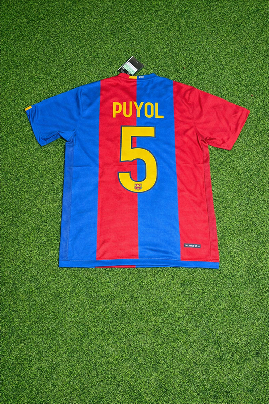 Carles Puyol Barcelona 2006/2007 Home Retro Football Jersey Kit