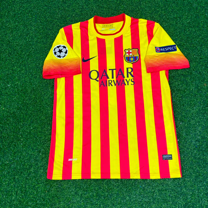 Carles Puyol 5 - Barcelona 2013/2014 Yellow Red Retro Football Jersey