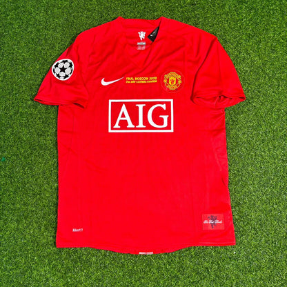 Carlos Tevez #32 Manchester United 2008 Champions League Final Retro Football Jersey