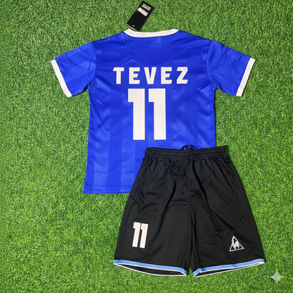 Carlos Tevez 11- Argentina Blue Kids Retro Football Jersey Collection